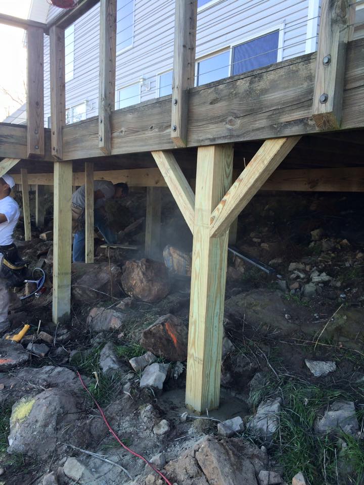 Stabilizing A Deck By Replacing Deck Posts By Southface Renovations Llc 