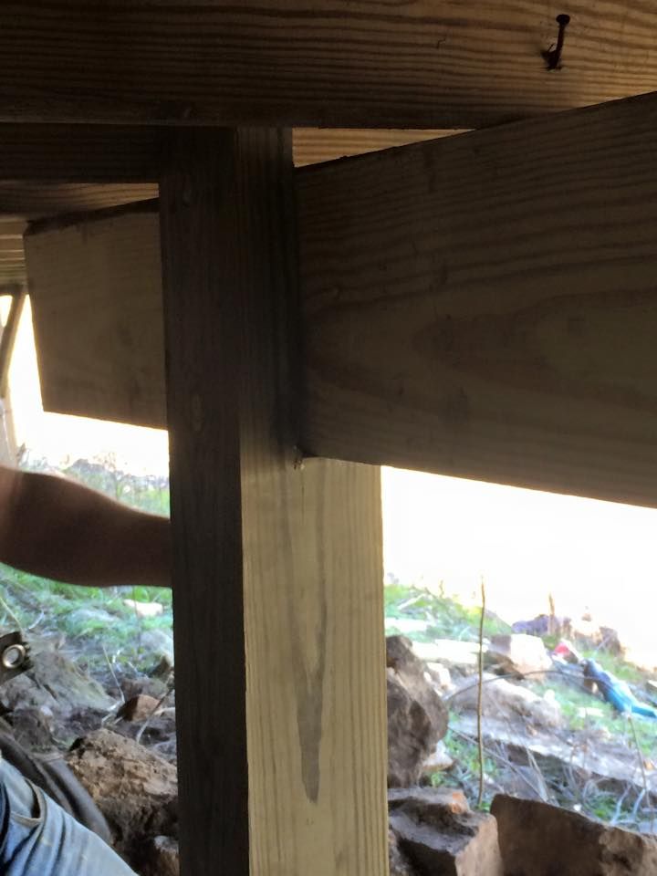 Stabilizing a deck by replacing deck posts in Birmingham, AL