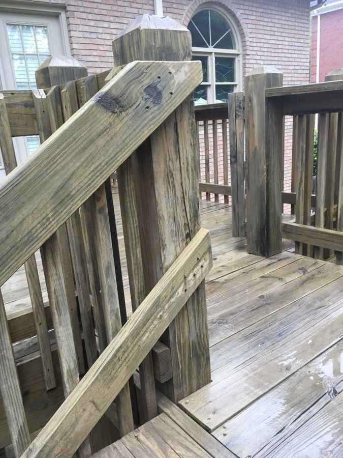Repaired and Painted Rotten Wood