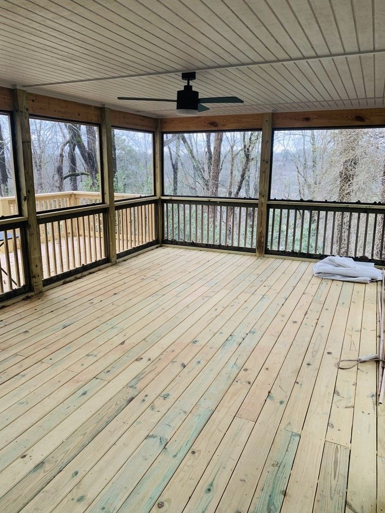 Screen Porch Added To A Home