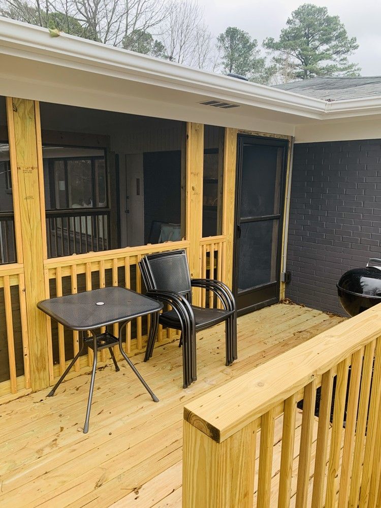 Screen Porch Added To A Home